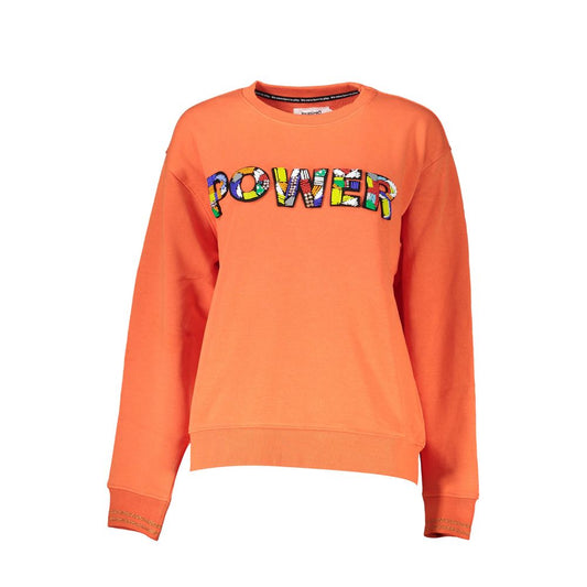 Vibrant Orange Sweatshirt with Chic Logo Detail