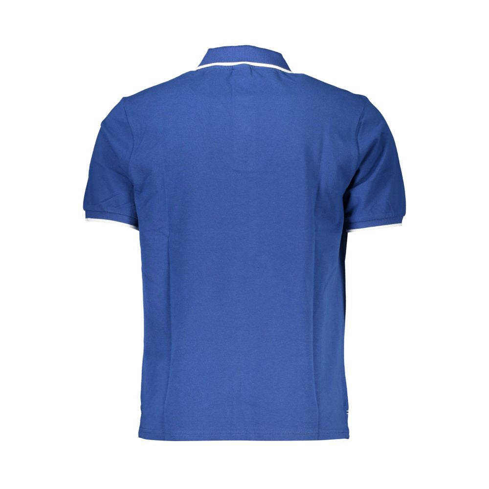 Blue Cotton Polo Shirt