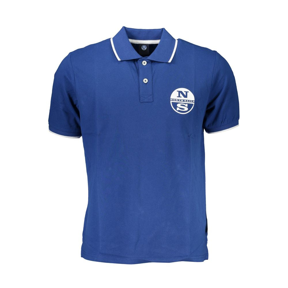 Blue Cotton Polo Shirt