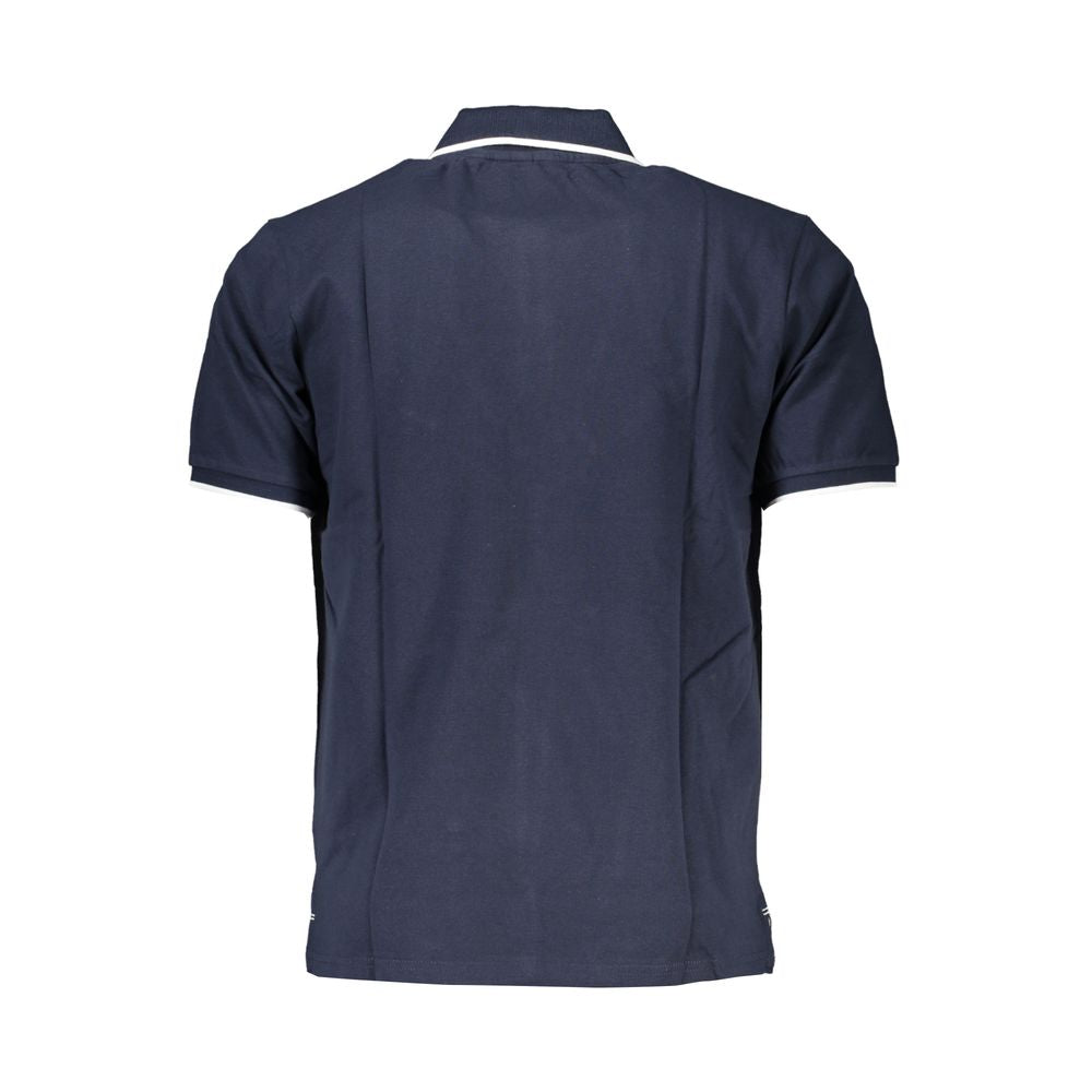 Blue Cotton Polo Shirt