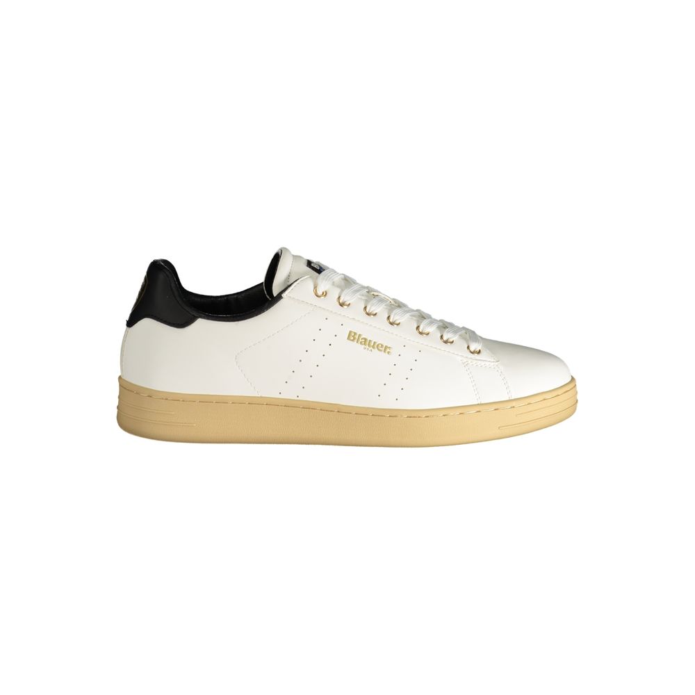 White Polyester Sneaker