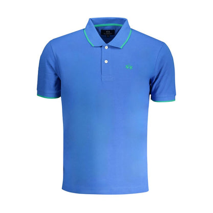 Blue Cotton Polo Shirt