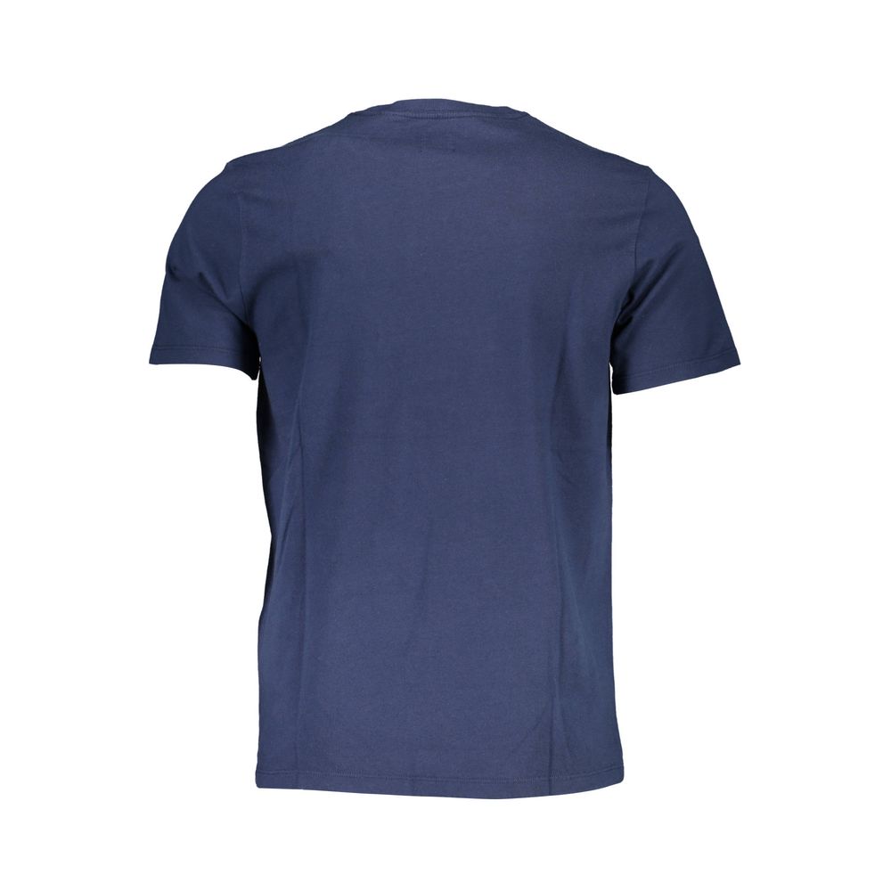 Blue Cotton Men T-Shirt