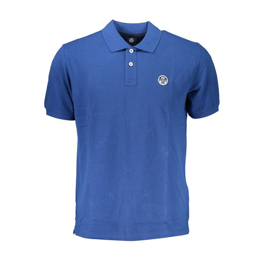 Blue Cotton Polo Shirt