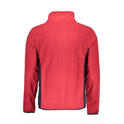 Red Polyester Men Sweater