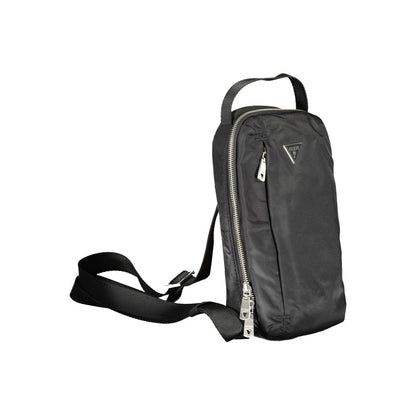 Black Polyamide Men Shoulder Bag