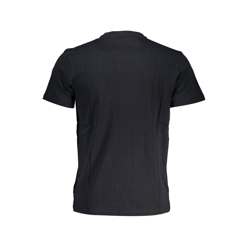 Elegant Embroidered Black Cotton Tee