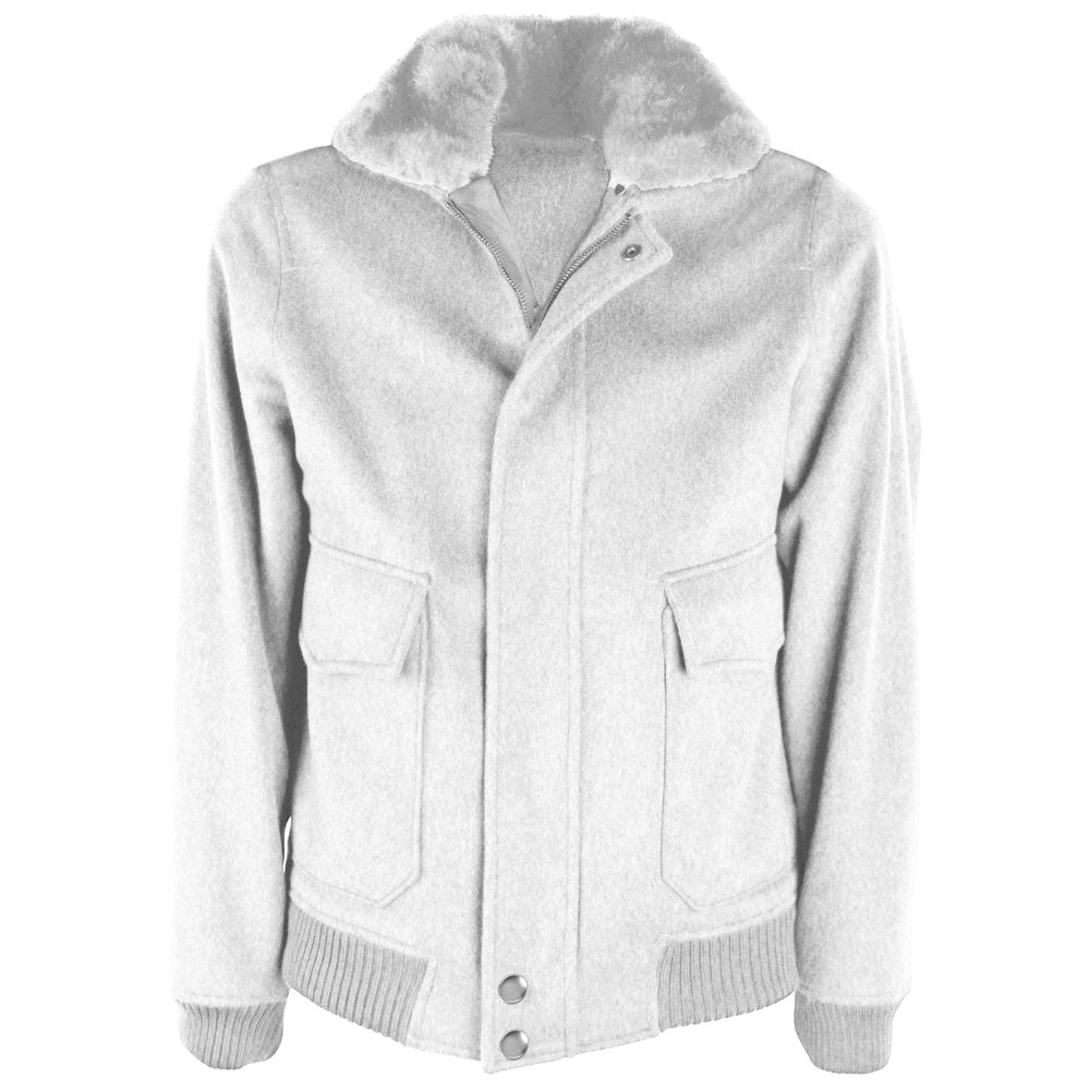 White Wool Vergine Jacket