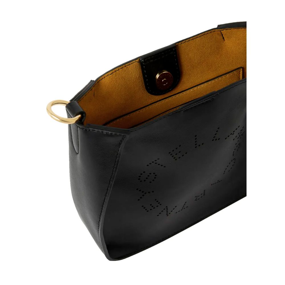 Black Polyethylene Crossbody Bag