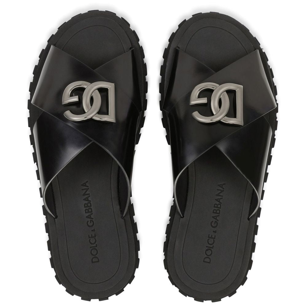 Black Calfskin Sandal