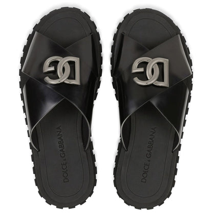 Black Calfskin Sandal