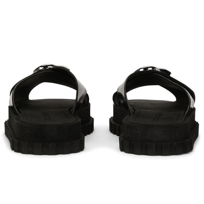 Black Calfskin Sandal