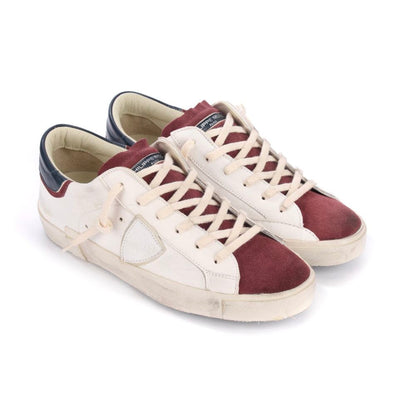 Elegant Leather Sneakers with Suede Accents