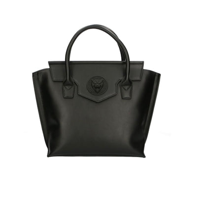 Black Polyethylene Women Handbag