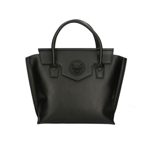 Sleek Black Tote with Chic Logo Detail