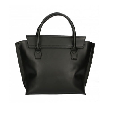 Black Polyethylene Women Handbag