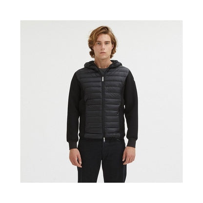 Sleek Black Nylon Down Jacket