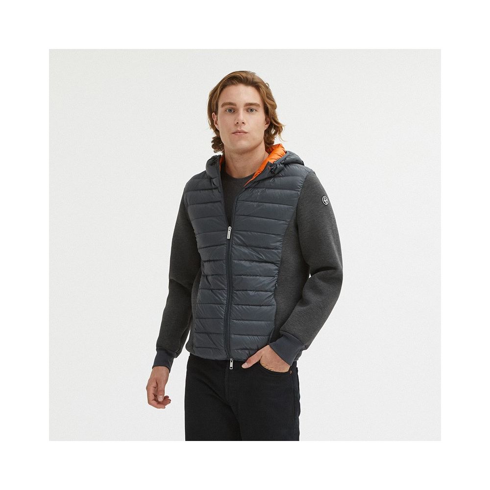 Gray Nylon Men Jacket