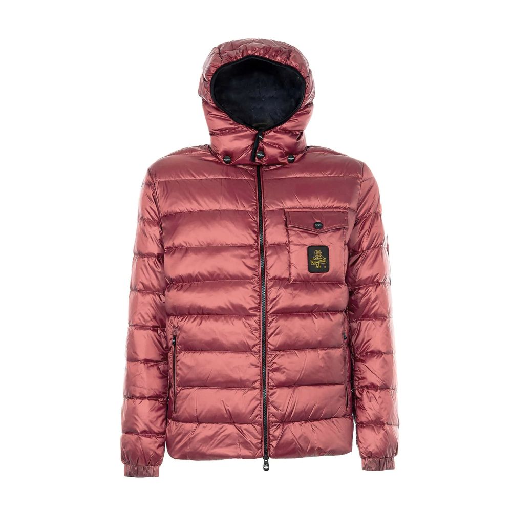 Elegant Pink Hooded Jacket with Zip Pockets