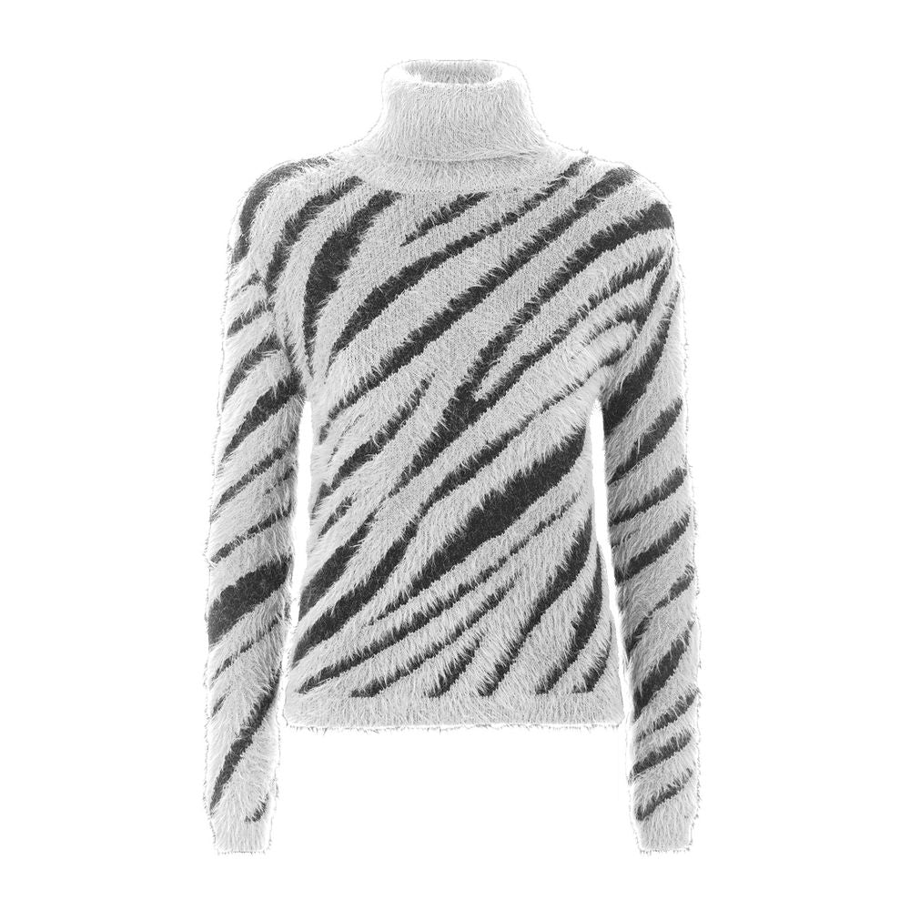 Chic High Collar Stripe Sweater