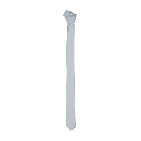 Sleek Silk Slim Tie in Chic Gray