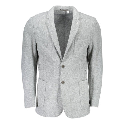 Gray Wool Men Jacket