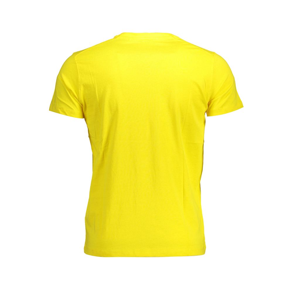 Yellow Cotton Men T-Shirt