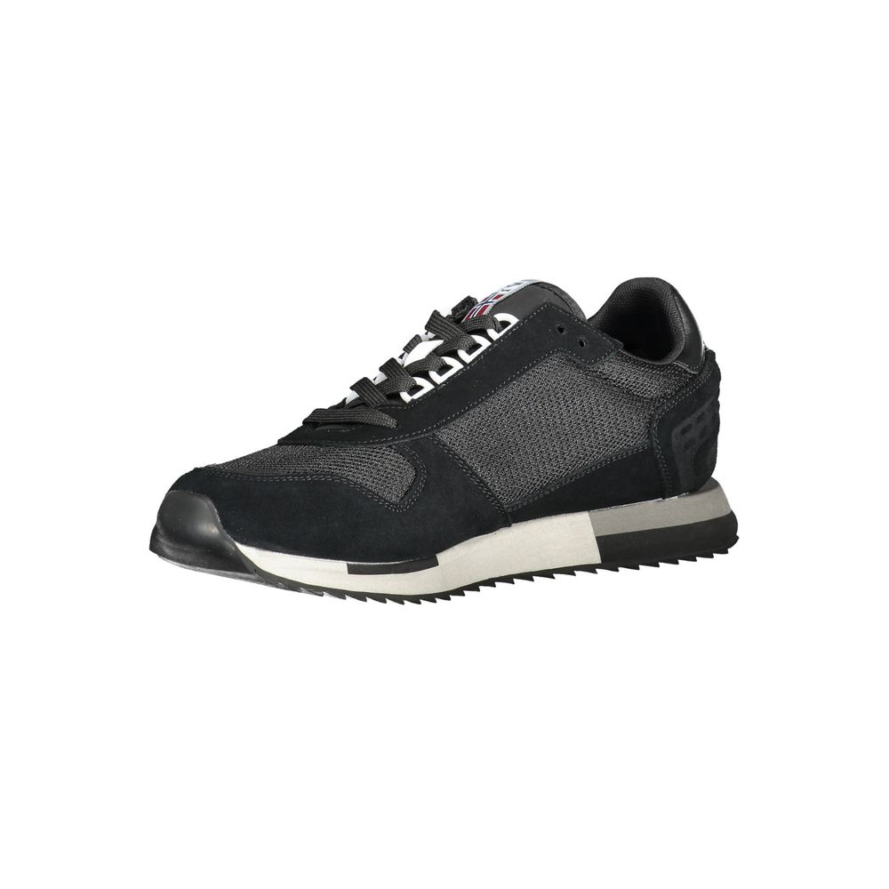 Black Leather Men Sneaker