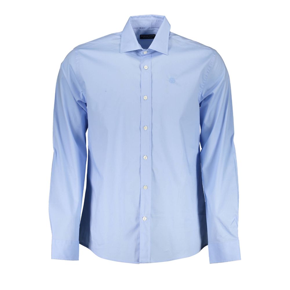 Elegant Light Blue Long Sleeve Shirt