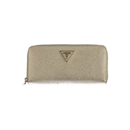 Elegant Gold Meridian Zip Wallet