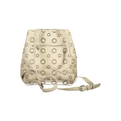 Beige Polyethylene Backpack