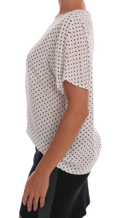 Chic Polka Dot Silk Blouse