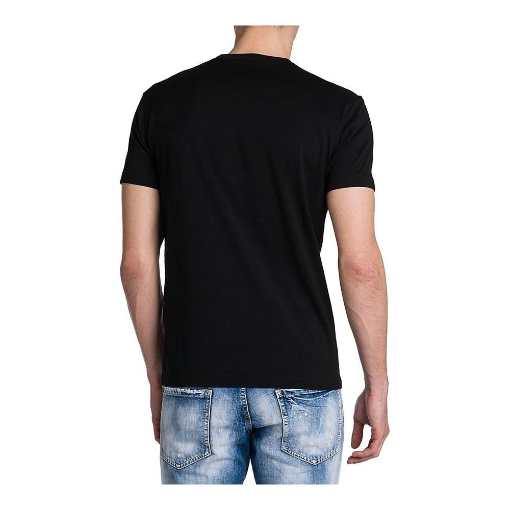 Sleek Black Graphic Tee for the Modern Man