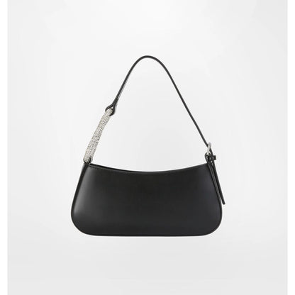 Black Polyester Women Shoulder Bag