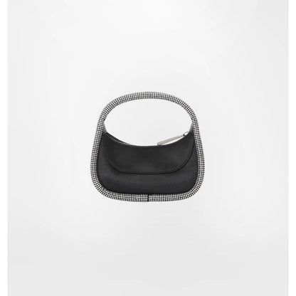 Black Polyester Women Handbag