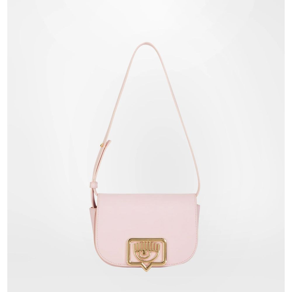 Pink Polyester Women Shoulder Bag