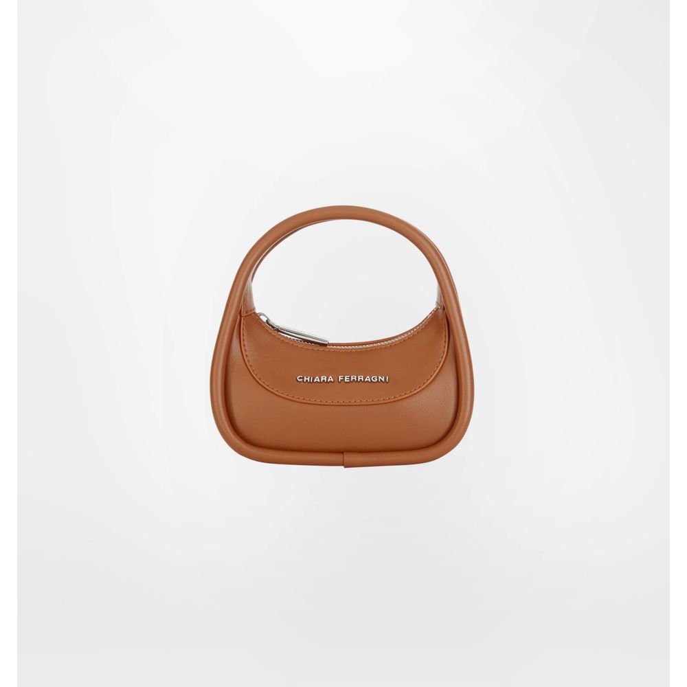 Brown Polyester Women Handbag