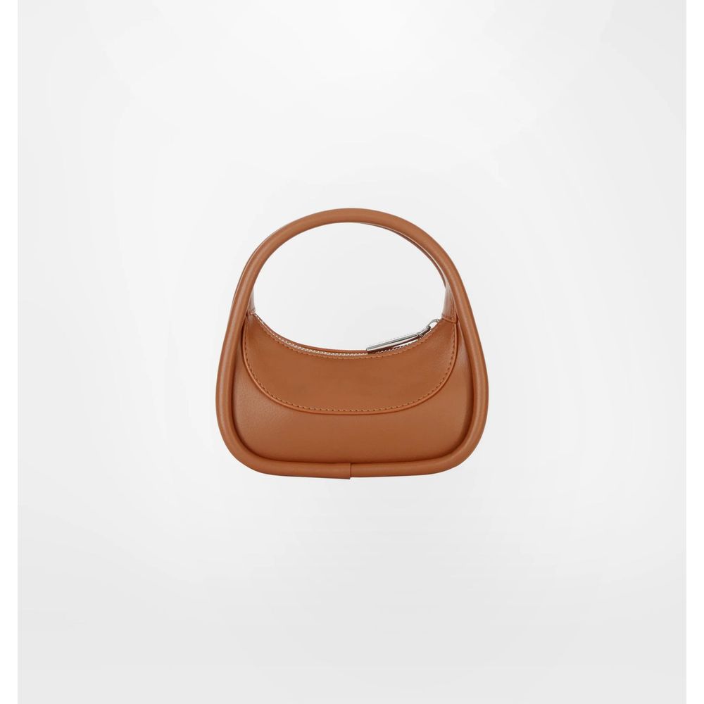 Brown Polyester Women Handbag