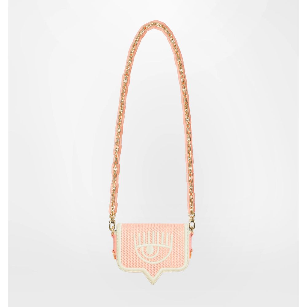 Pink Polyester Women Crossbody Bag