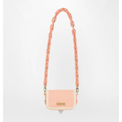 Pink Polyester Women Crossbody Bag