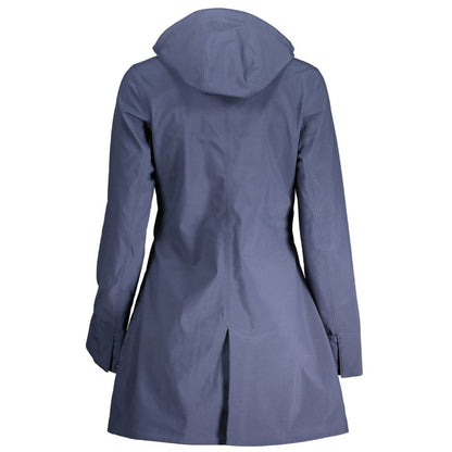 Blue Polyester Jackets & Coat