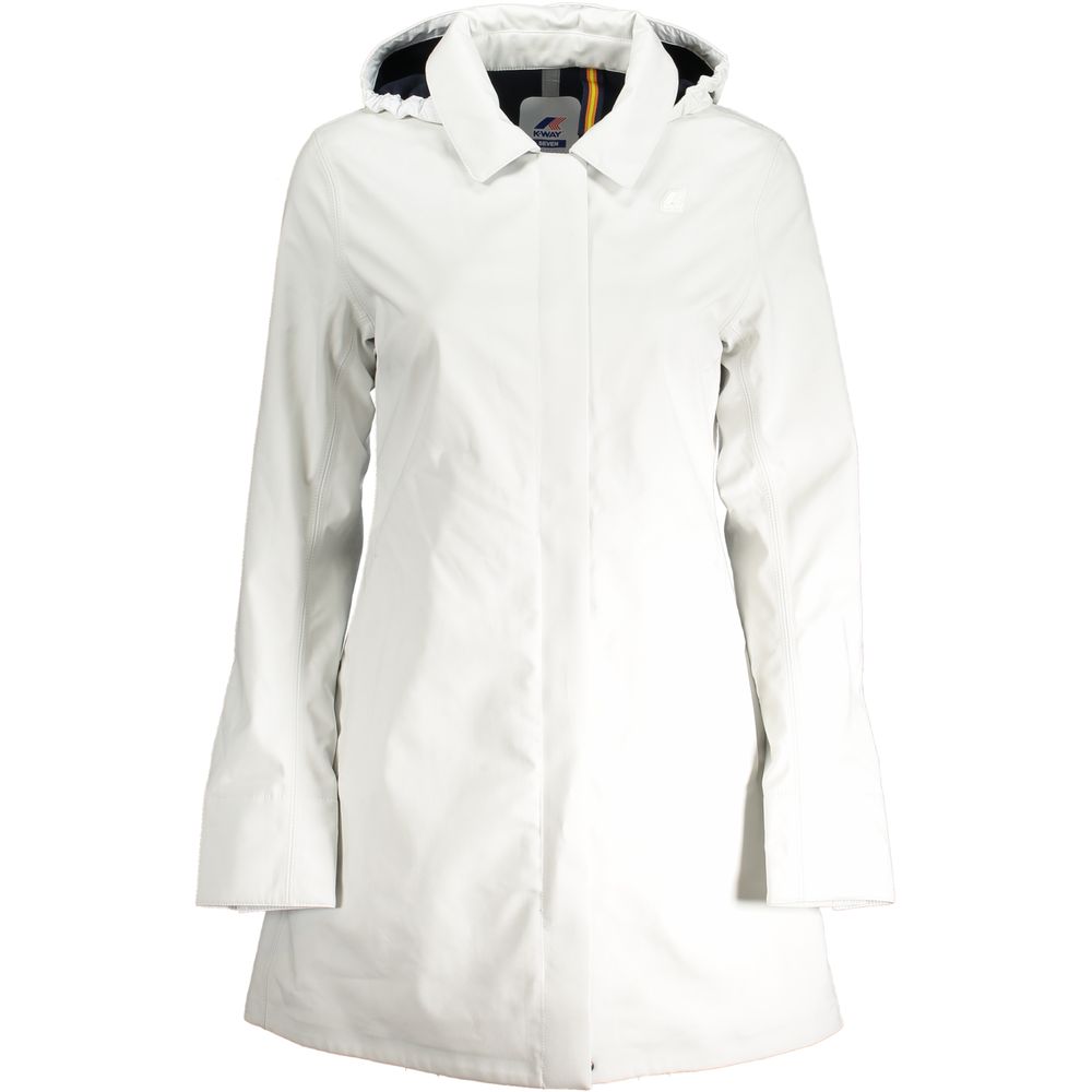 White Polyester Jackets & Coat