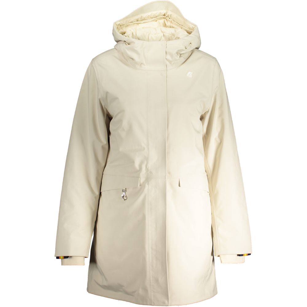 Beige Polyester Jackets & Coat