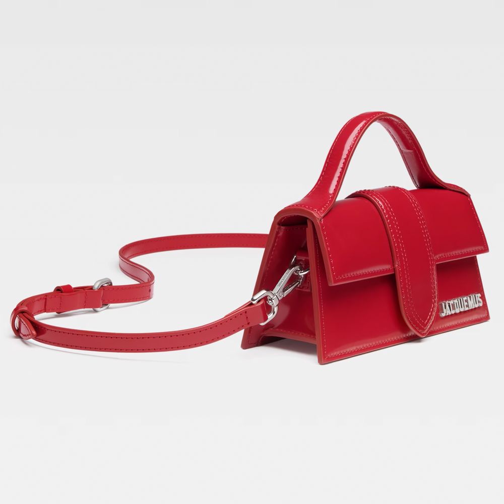 Red Leather Small Crossbody Bag