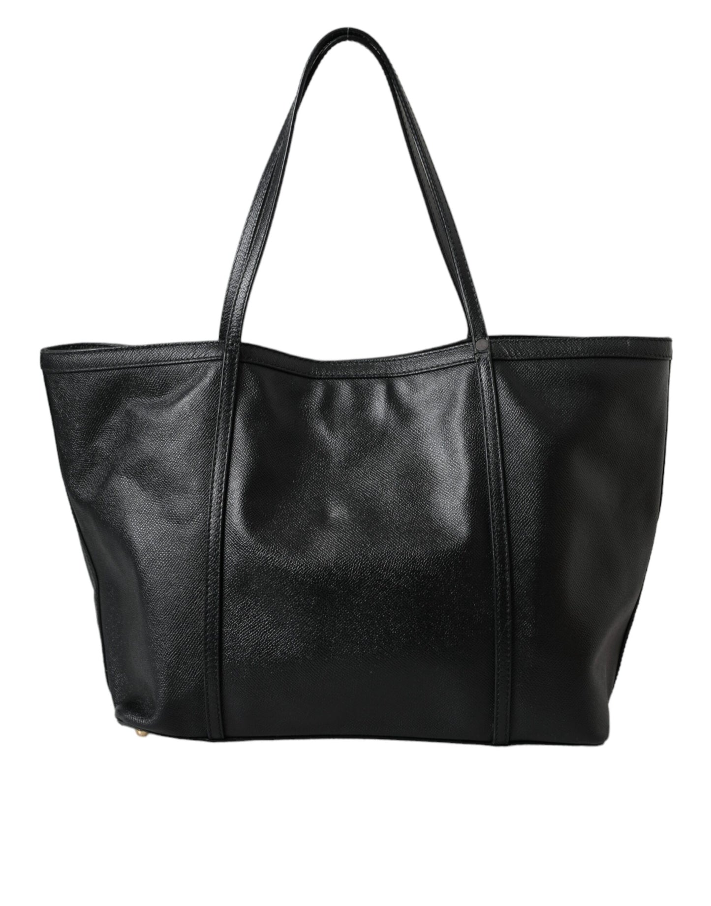 Black Leather Miss Escape Shopping Tote Women Bag