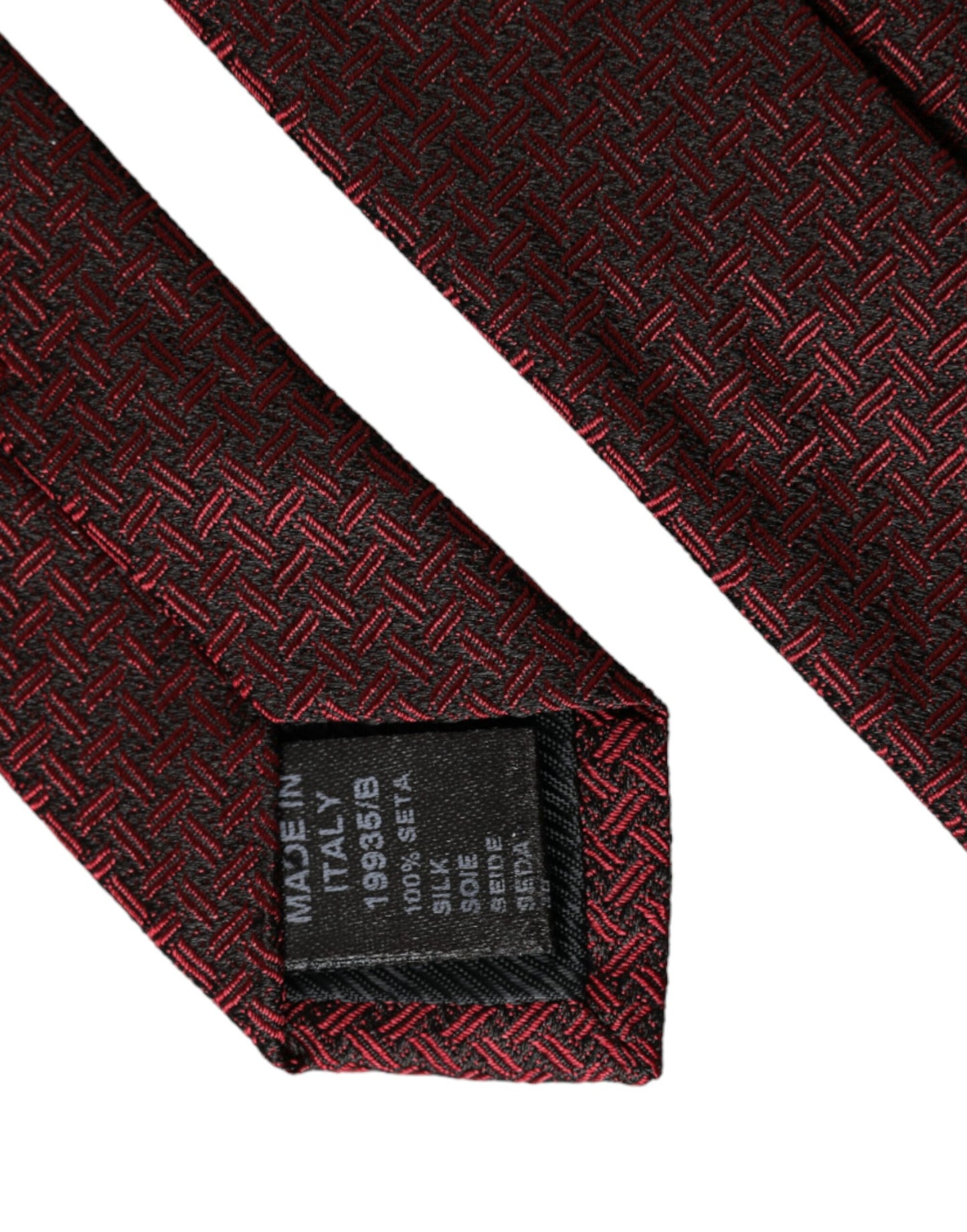 Red Patterned 100% Silk Adjustable Men Tie