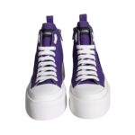 Purple Canvas Logo Sneakers Boots Shoes