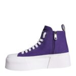 Purple Canvas Logo Sneakers Boots Shoes