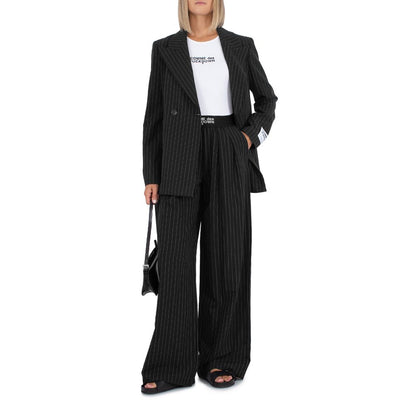 Black Polyester Jeans & Pant