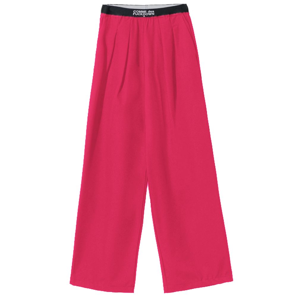 Fuchsia Polyester Jeans & Pant